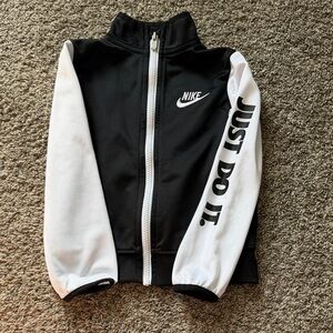 Nike Black and White Zip-Up Jacket
